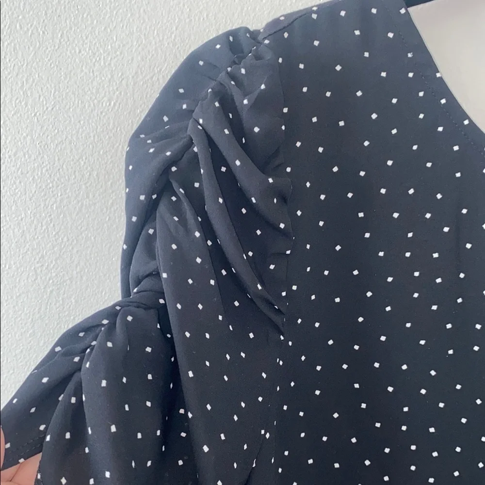Loft Black Polka Dot Women's Top - Picture 2 of 5